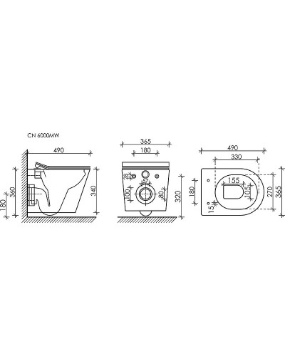 Унитаз Ceramica Nova Balearica CN6000MW подвесной Белый матовый с сиденьем Микролифт