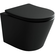 Унитаз Ceramica Nova Balearica CN6000MB подвесной Черный матовый с сиденьем Микролифт