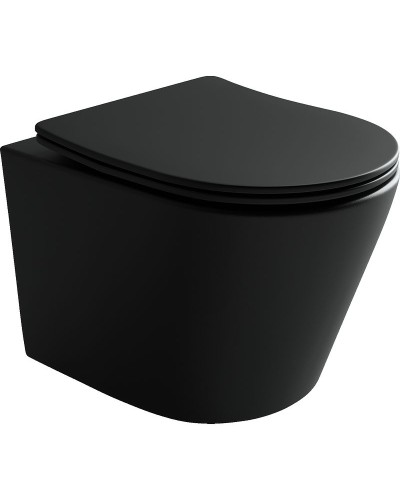 Унитаз Ceramica Nova Balearica CN6000MB подвесной Черный матовый с сиденьем Микролифт