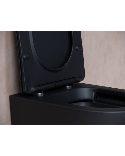 Унитаз Ceramica Nova Balearica CN6000MB подвесной Черный матовый с сиденьем Микролифт