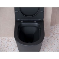 Унитаз Ceramica Nova Balearica CN6000MB подвесной Черный матовый с сиденьем Микролифт