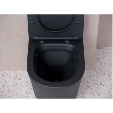 Унитаз Ceramica Nova Balearica CN6000MB подвесной Черный матовый с сиденьем Микролифт
