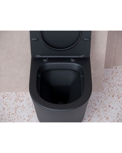 Унитаз Ceramica Nova Balearica CN6000MB подвесной Черный матовый с сиденьем Микролифт