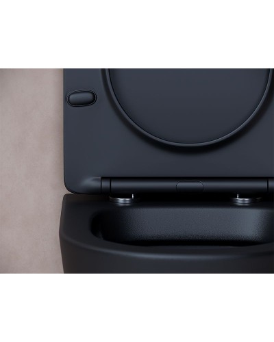 Унитаз Ceramica Nova Balearica CN6000MB подвесной Черный матовый с сиденьем Микролифт