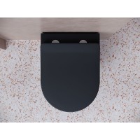Унитаз Ceramica Nova Balearica CN6000MB подвесной Черный матовый с сиденьем Микролифт