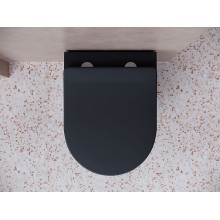 Унитаз Ceramica Nova Balearica CN6000MB подвесной Черный матовый с сиденьем Микролифт