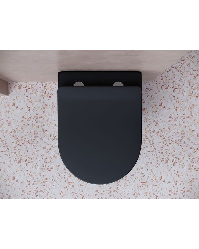 Унитаз Ceramica Nova Balearica CN6000MB подвесной Черный матовый с сиденьем Микролифт