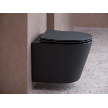 Унитаз Ceramica Nova Balearica CN6000MB подвесной Черный матовый с сиденьем Микролифт