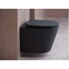 Унитаз Ceramica Nova Balearica CN6000MB подвесной Черный матовый с сиденьем Микролифт