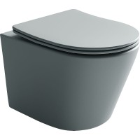 Унитаз Ceramica Nova Balearica CN6000MH подвесной Антрацит матовый с сиденьем Микролифт