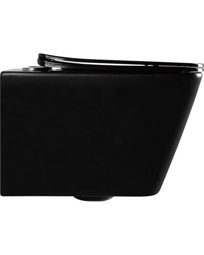 Унитаз Abber Rechteck AC1200MB подвесной Черный матовый с сиденьем Микролифт