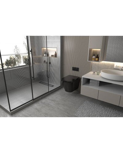 Унитаз Abber Rechteck AC1200MB подвесной Черный матовый с сиденьем Микролифт