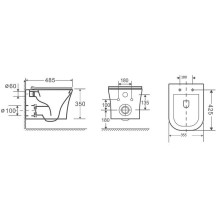 Унитаз Grossman Style GR-4474S подвесной Белый глянец с сиденьем Микролифт