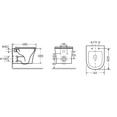 Унитаз Grossman Style GR-4475S подвесной Белый глянец с сиденьем Микролифт