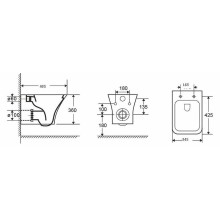 Унитаз Grossman Galaxy GR-4476S подвесной Белый глянец с сиденьем Микролифт