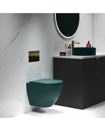 Унитаз Grossman GR-4455OLMS подвесной Зеленый матовый с сиденьем Микролифт