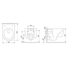 Унитаз Damixa Jupiter DX77C1700SC подвесной с сиденьем Микролифт
