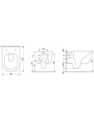 Унитаз Damixa Scandinavian Pure DX36C1701SC подвесной с сиденьем Микролифт