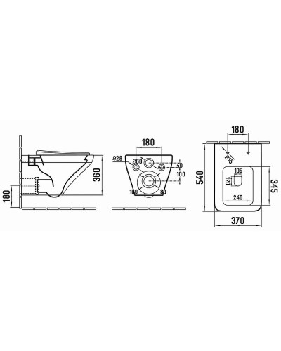Унитаз SantiLine SL-5003 подвесной с сиденьем Микролифт