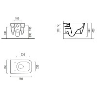 Унитаз GSI Nubes 961511 подвесной без сиденья