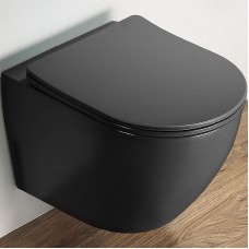 Унитаз CeramaLux 2197MDH подвесной Серый матовый с сиденьем Микролифт