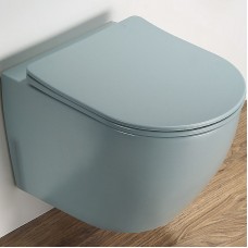 Унитаз CeramaLux 2197MLG подвесной Зеленый матовый с сиденьем Микролифт