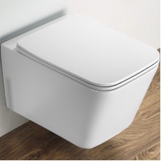 Унитаз CeramaLux 5170MW подвесной Белый матовый с сиденьем Микролифт