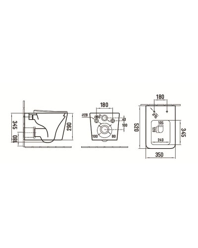 Унитаз CeramaLux 5170MW подвесной Белый матовый с сиденьем Микролифт