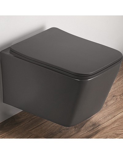 Унитаз CeramaLux 5170MDH подвесной Серый матовый с сиденьем Микролифт