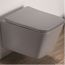 Унитаз CeramaLux 5170MH подвесной Светло-серый матовый с сиденьем Микролифт