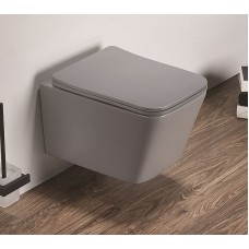 Унитаз CeramaLux 5170MH подвесной Светло-серый матовый с сиденьем Микролифт