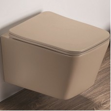 Унитаз CeramaLux 5170MC подвесной Капучино матовый с сиденьем Микролифт