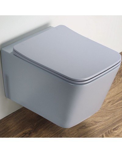 Унитаз CeramaLux 5170MHL подвесной Голубой матовый с сиденьем Микролифт