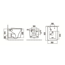 Унитаз CeramaLux 5170MHL подвесной Голубой матовый с сиденьем Микролифт
