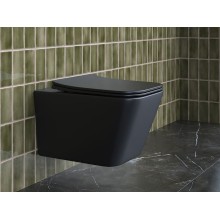 Унитаз Ceramica Nova Metric CN3007MB подвесной Черный матовый с сиденьем Микролифт