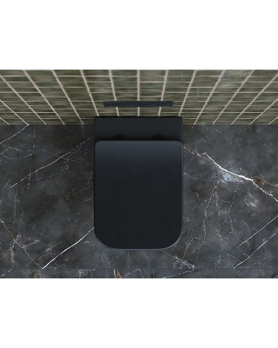 Унитаз Ceramica Nova Metric CN3007MB подвесной Черный матовый с сиденьем Микролифт