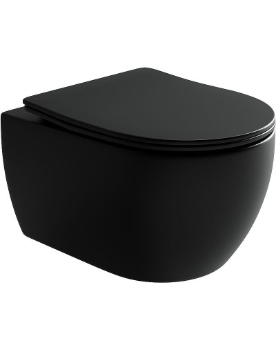 Унитаз Ceramica Nova Play CN3001MB подвесной Черный матовый с сиденьем Микролифт