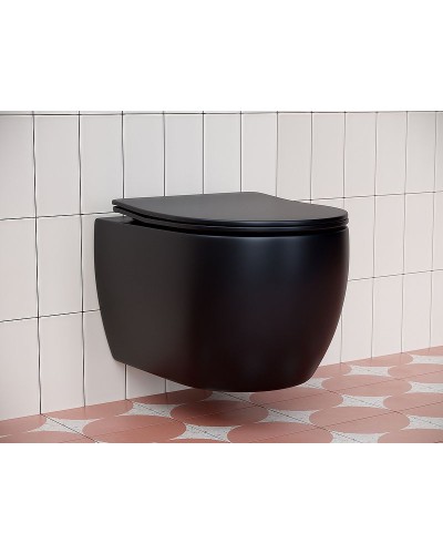 Унитаз Ceramica Nova Play CN3001MB подвесной Черный матовый с сиденьем Микролифт