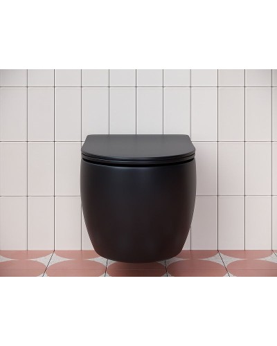 Унитаз Ceramica Nova Play CN3001MB подвесной Черный матовый с сиденьем Микролифт