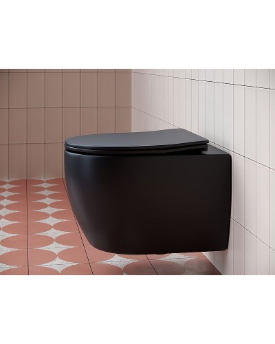Унитаз Ceramica Nova Play CN3001MB подвесной Черный матовый с сиденьем Микролифт