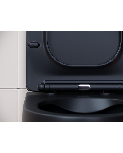 Унитаз Ceramica Nova Play CN3001MB подвесной Черный матовый с сиденьем Микролифт