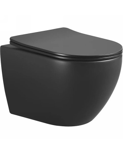 Унитаз Boheme Nero 961/2 подвесной Черный матовый без сиденья