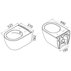 Унитаз Boheme Bianca 963 подвесной Белый матовый с сиденьем Микролифт
