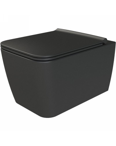 Унитаз Boheme Zen 967-B подвесной Черный матовый без сиденья
