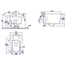 Унитаз Boheme Zen 967-B подвесной Черный матовый без сиденья