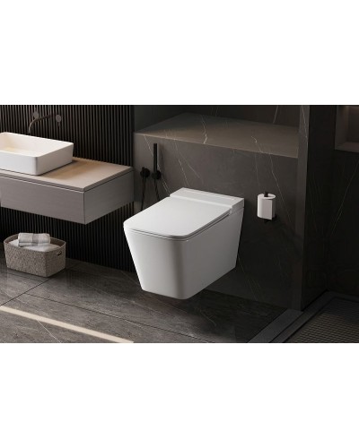 Унитаз Abber Rechteck AC1202P подвесной с сиденьем Микролифт