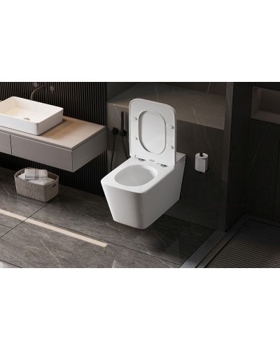 Унитаз Abber Rechteck AC1202P подвесной с сиденьем Микролифт