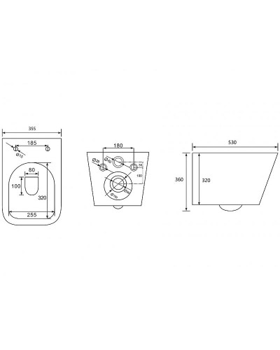Унитаз Abber Rechteck AC1201 подвесной с сиденьем Микролифт