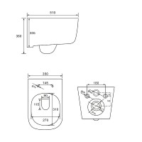 Унитаз Comforty 102 00004150338 подвесной с сиденьем Микролифт