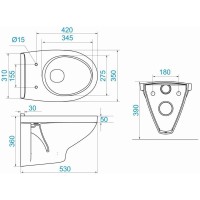 Подвесной унитаз с сиденьем Santek Бореаль 1.WH30.1.977